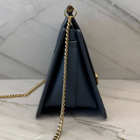 Polene Numero Sept Mini Handbag in Rare Blue Textured Leather - Picture 2 of 13